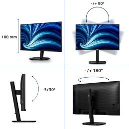 Philips 32B2U3601 00 Monitor PC 80 cm (31.5") 2560 x 1440 Pixel Quad HD LCD Nero