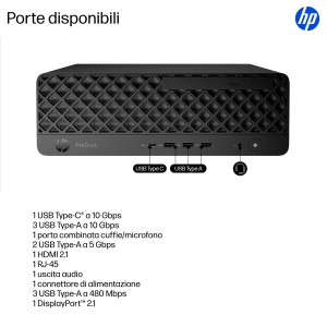 HP ProDesk 4 G1i AI PC Intel Core Ultra 7 265 16 GB DDR5-SDRAM 1 TB SSD Windows 11 Pro SFF Nero
