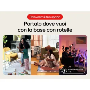 LG Swing 32U889SA Schermo Personale 32" 4K Touch, base con rotelle, webOS