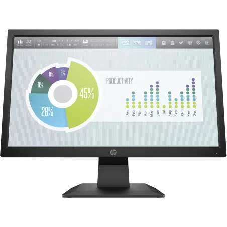 HP P204v Monitor PC 49,5 cm (19.5") 1600 x 900 Pixel HD+ Nero