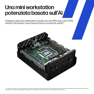 HP Z2 Mini G1a Workstation Desktop PC Wolf Pro Security Edition Copilot+ PC 390 64 GB LPDDR5x-SDRAM Windows 11 Pro Mini PC