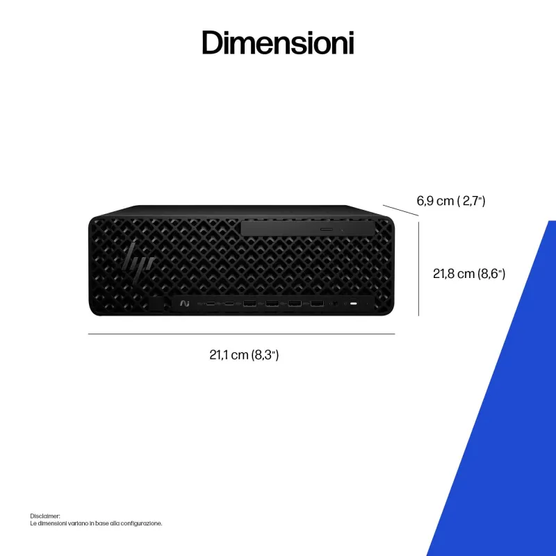 HP Z2 SFF G1i Workstation Desktop PC Intel Core Ultra 7 265 32 GB DDR5-SDRAM Windows 11 Pro Stazione di lavoro AI Workstation,