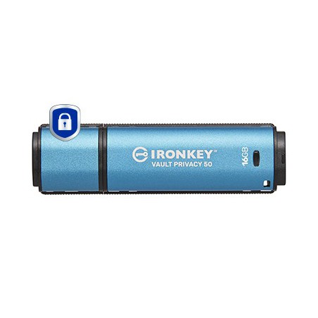 Kingston Technology IronKey 16 GB Vault Privacy 50 crittografia AES-256, FIPS 197