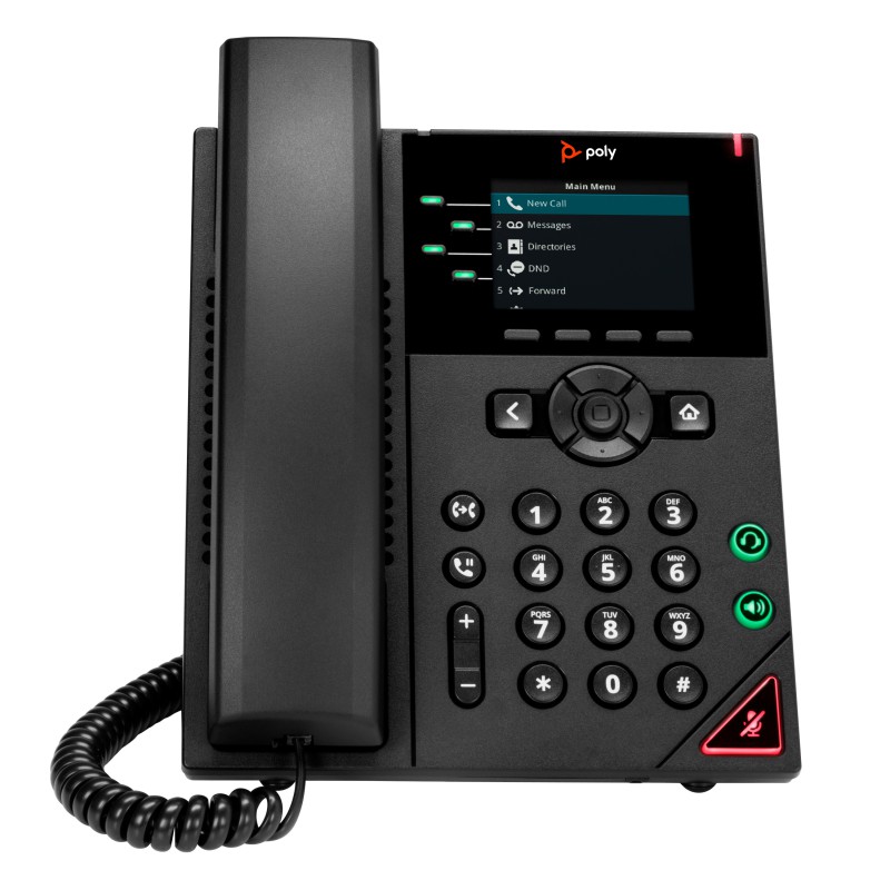 POLY Telefono IP VVX 250 a 4 linee abilitato per PoE