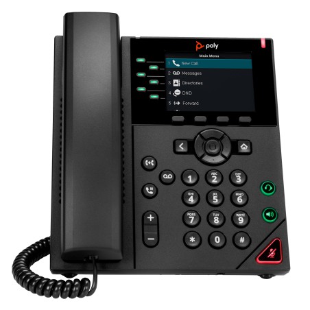 POLY Telefono IP VVX 350 a 6 linee abilitato per PoE GSA TAA