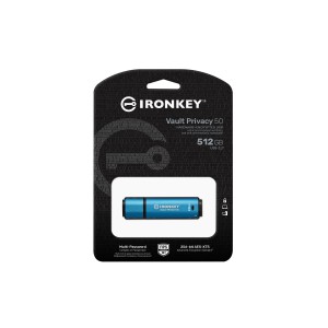 Kingston Technology IronKey 512 GB Vault Privacy 50 crittografia AES-256, FIPS 197
