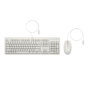 HP Combinazione di tastiera e mouse cablati 225 – Bianco