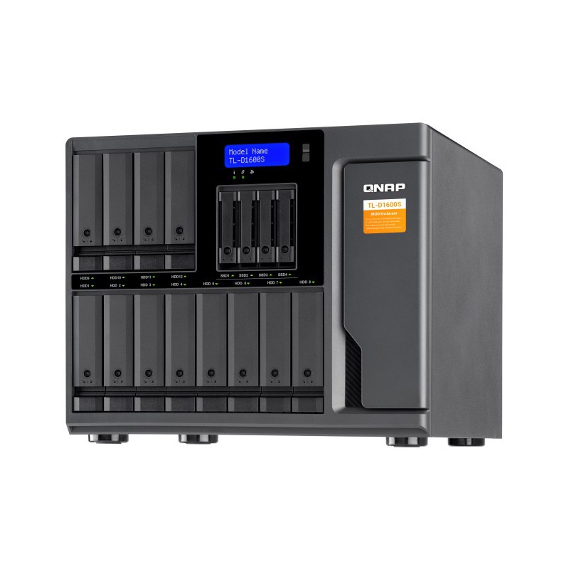 QNAP TL-D1600S contenitore di unità di archiviazione Box esterno HDD SSD Nero, Grigio 2.5 3.5"