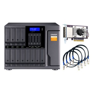 QNAP TL-D1600S contenitore di unità di archiviazione Box esterno HDD SSD Nero, Grigio 2.5 3.5"