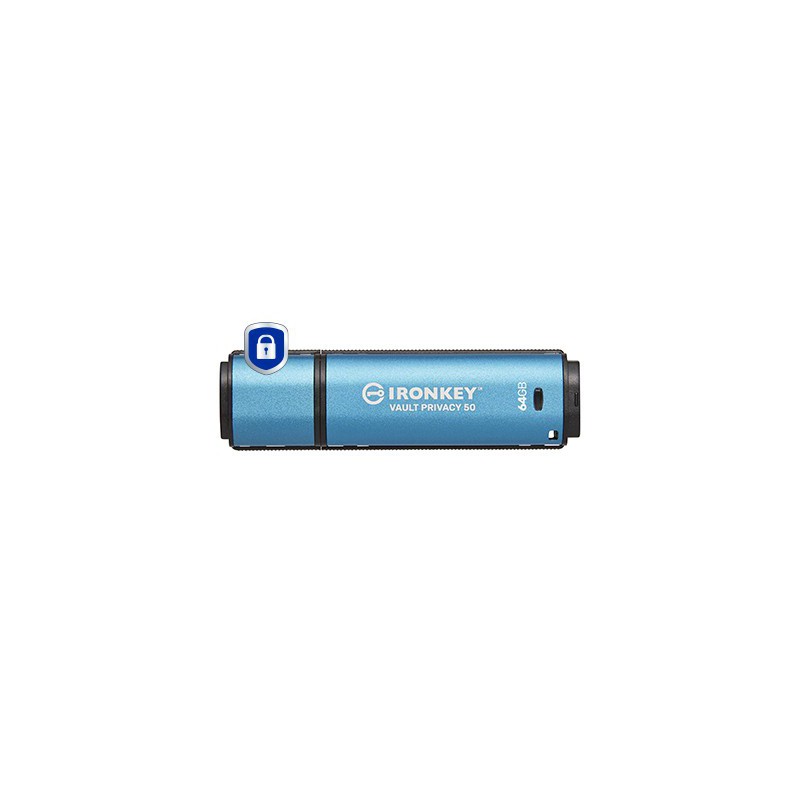 Kingston Technology IronKey 64 GB Vault Privacy 50 crittografia AES-256, FIPS 197