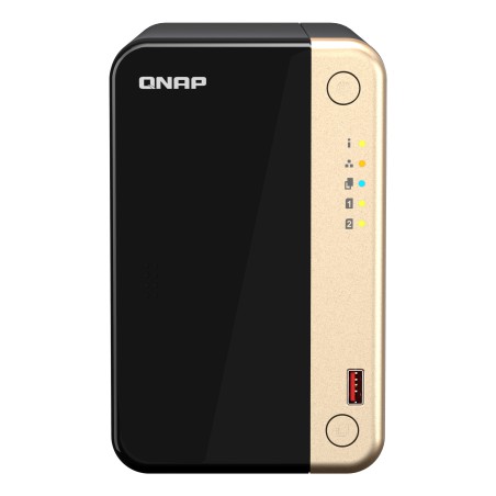 QNAP TS-264 NAS Tower Intel® Celeron® N5095 8 GB 0 TB QNAP QTS Nero, Oro