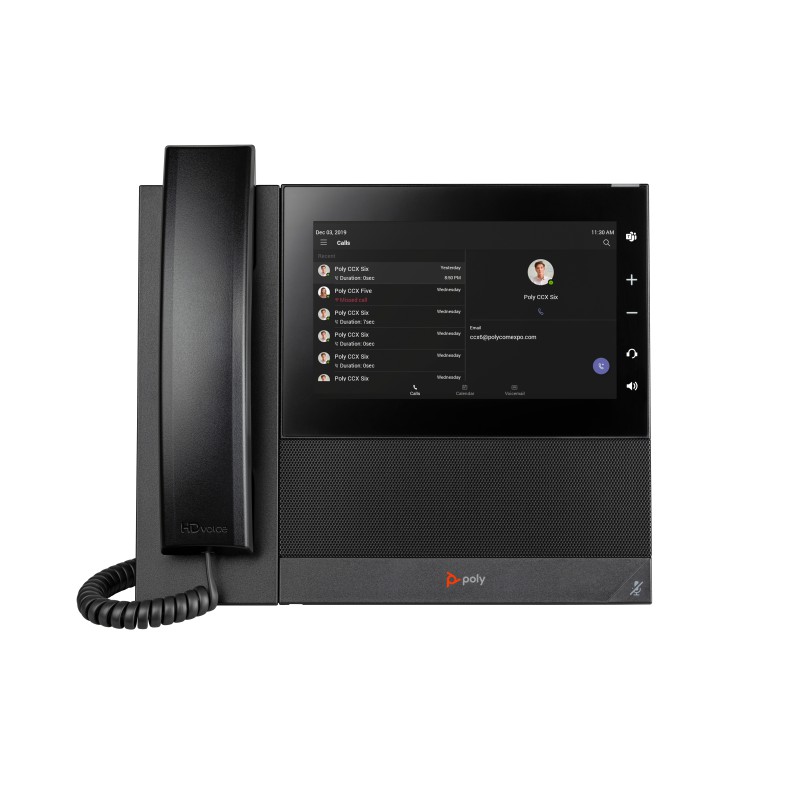 POLY Telefono multimediale aziendale CCX 600 per Microsoft Teams e abilitato per PoE