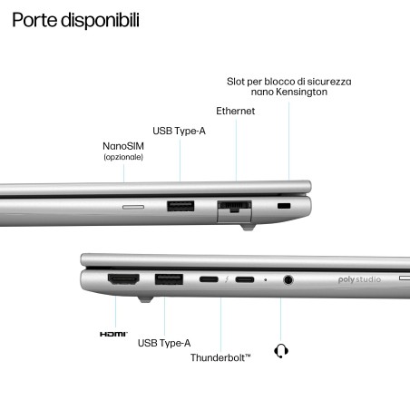 HP EliteBook 6 G1i 16 inch Notebook AI PC Intel Core Ultra 5 235U Computer portatile 40,6 cm (16") WUXGA 16 GB DDR5-SDRAM 512