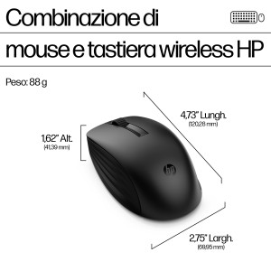 HP Tastiera e mouse wireless combinati 655