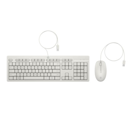 HP Combinazione di tastiera e mouse cablati 225 – Bianco