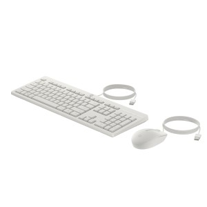 HP Combinazione di tastiera e mouse cablati 225 – Bianco