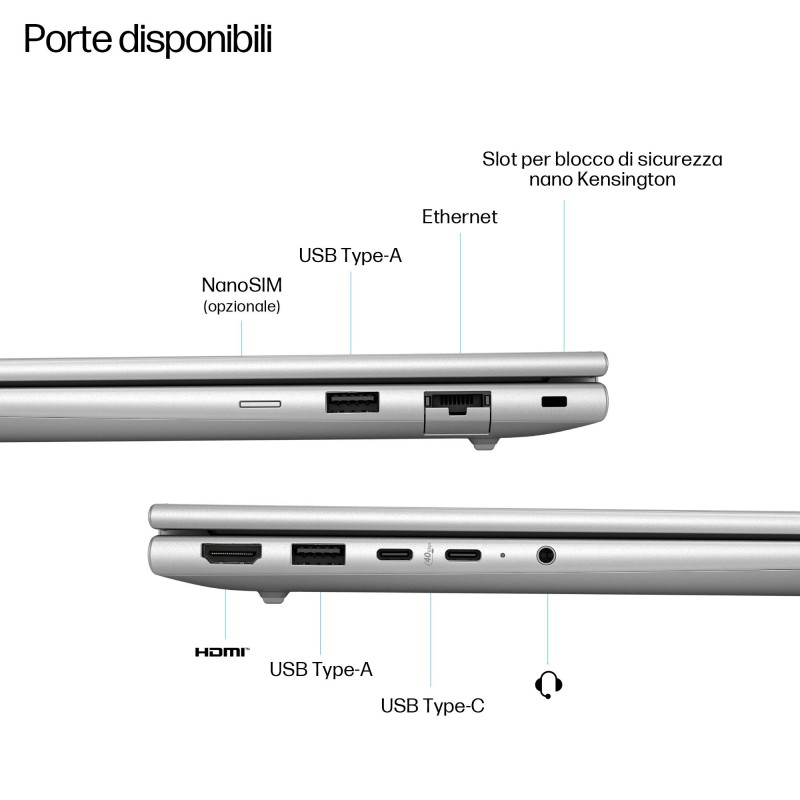 HP EliteBook 6 G1a 14 inch Notebook Next Gen AI PC Copilot+ PC AMD Ryzen AI 5 340 Computer portatile 35,6 cm (14") WUXGA 24 GB
